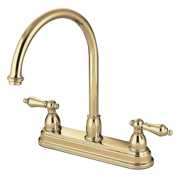 Restoration Centerset Kitchen Faucet, Polished Brass